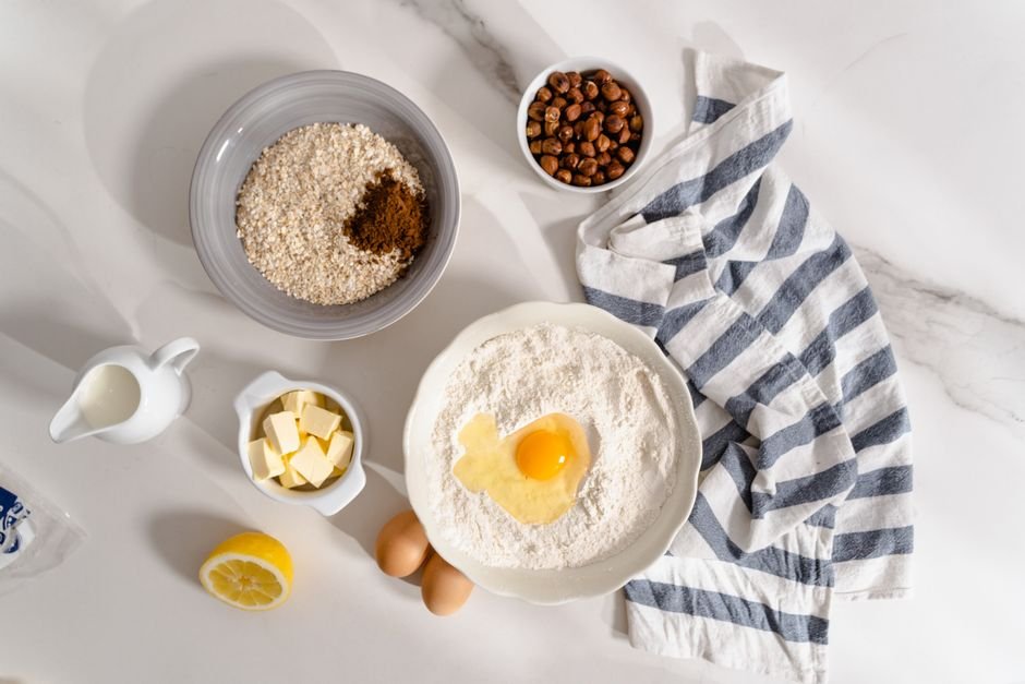 Ingredients for gluten free carrot cake