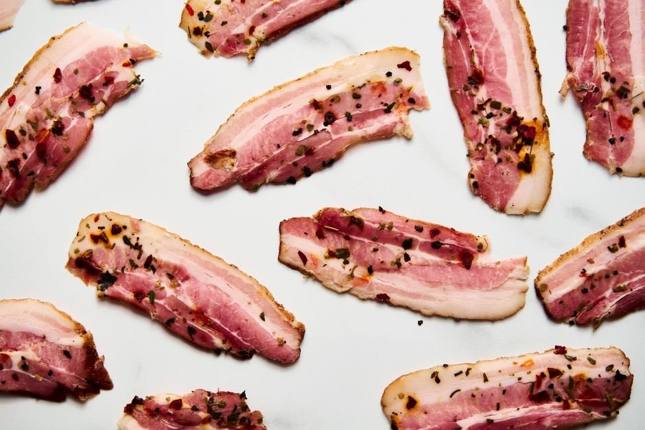 Ingredients for air fryer bacon recipe