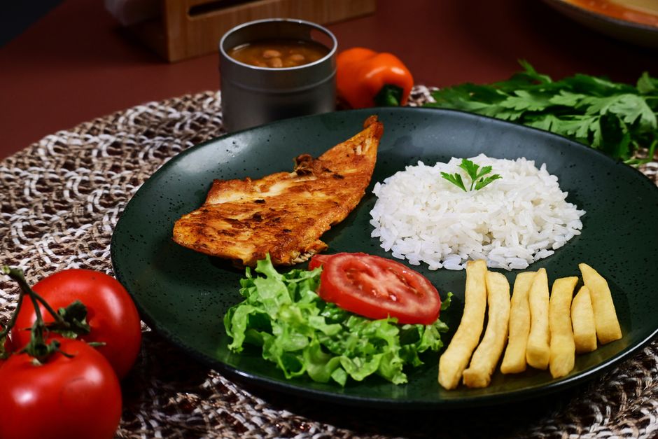 Plated high protein chicken recipe