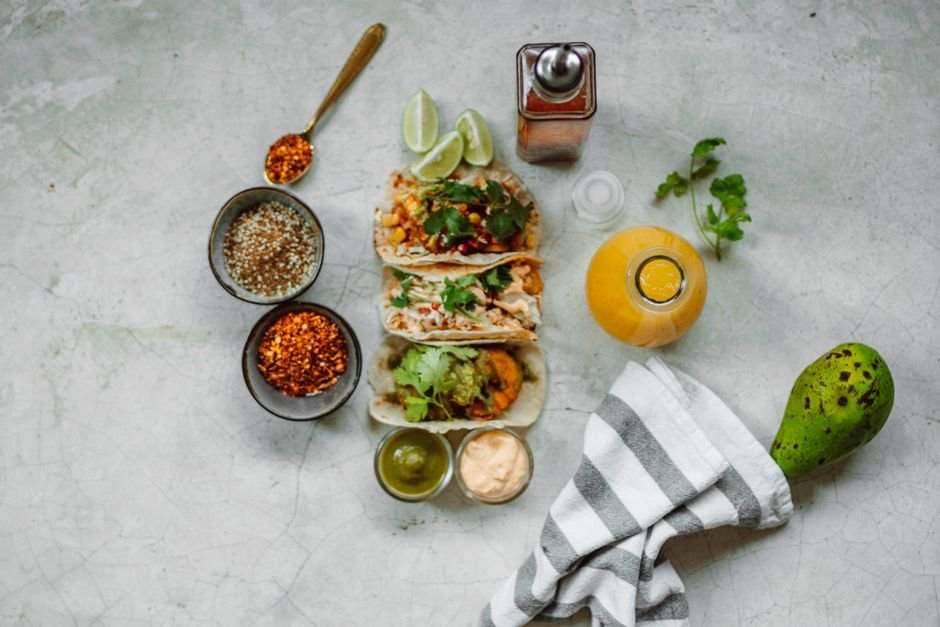Ingredients for air fryer fish taco