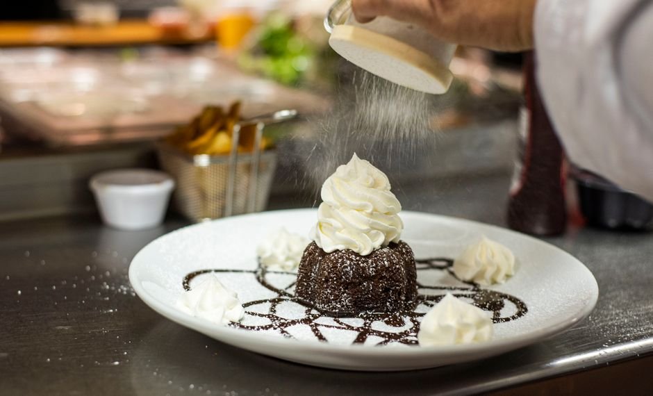 Plated gluten free carrot cake