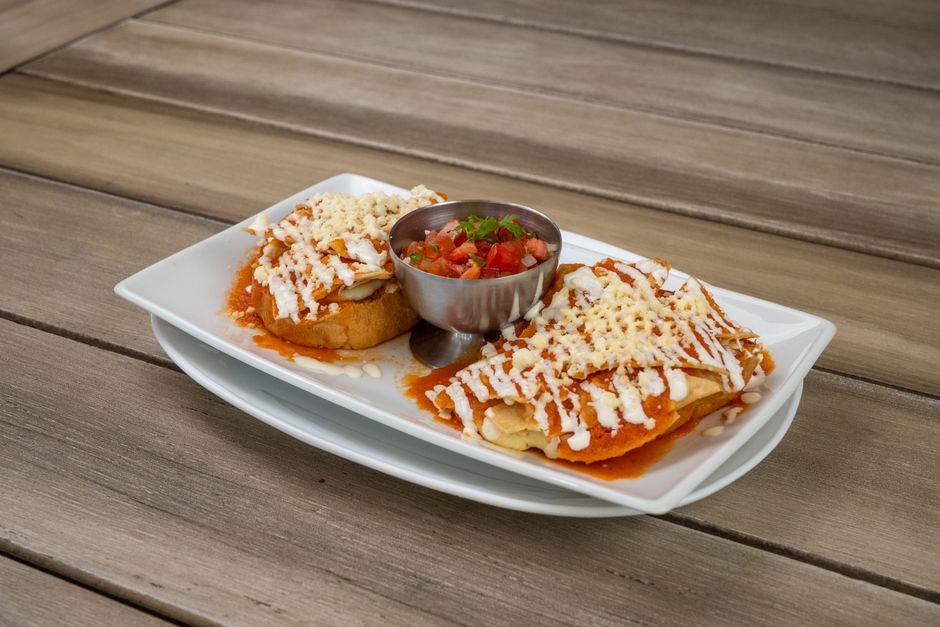 Plated vegetarian enchilada recipe