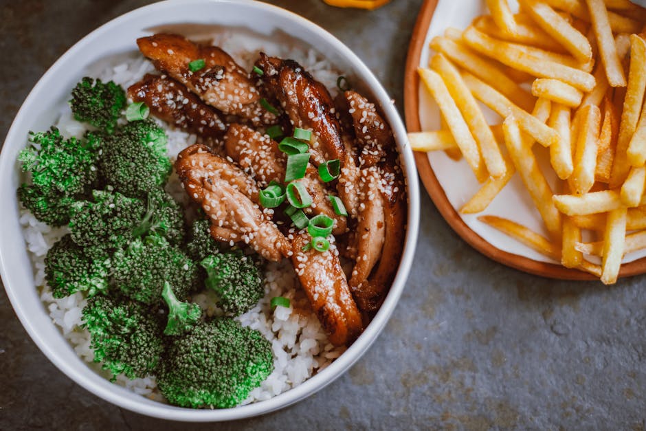 Plated honey garlic chicken recipe