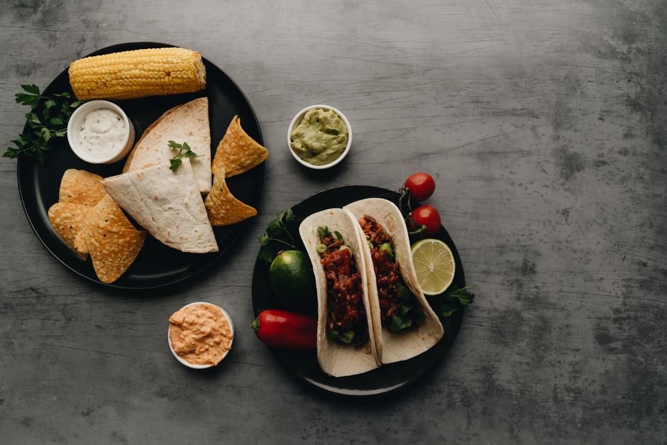 Ingredients for vegetarian enchilada healthy