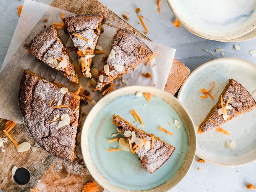 Plated gluten free carrot muffin