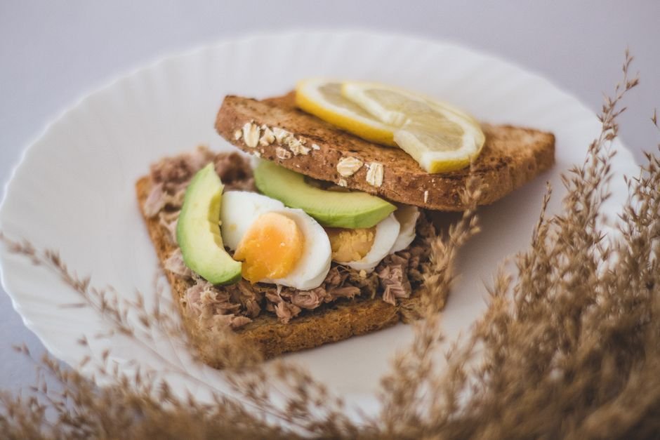 Plated high protein tuna salad