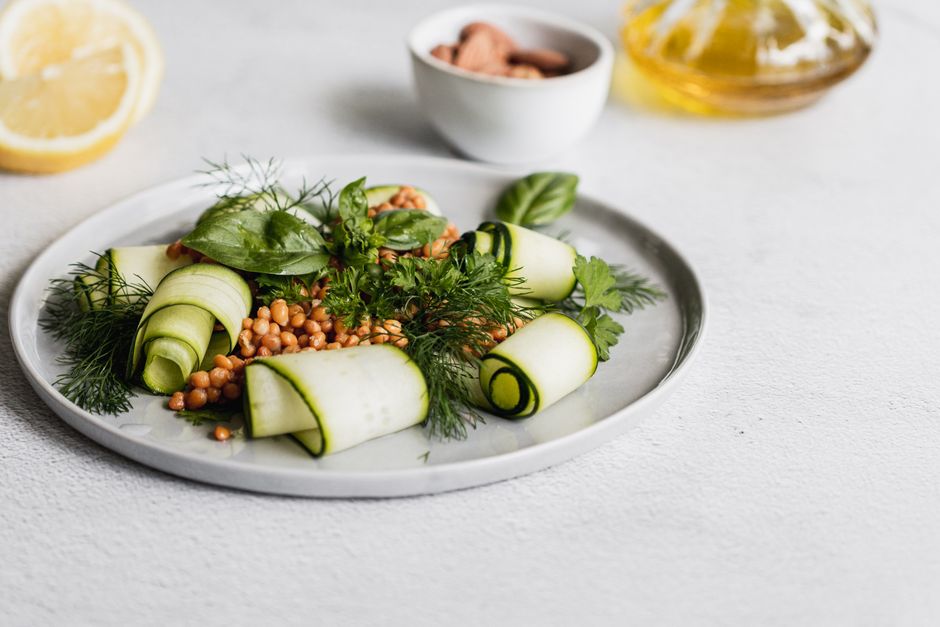 Plated quick healthy lunch idea