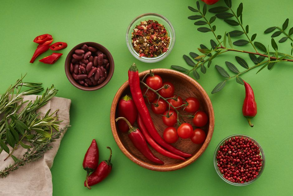 Ingredients for slow cooker vegetarian chili