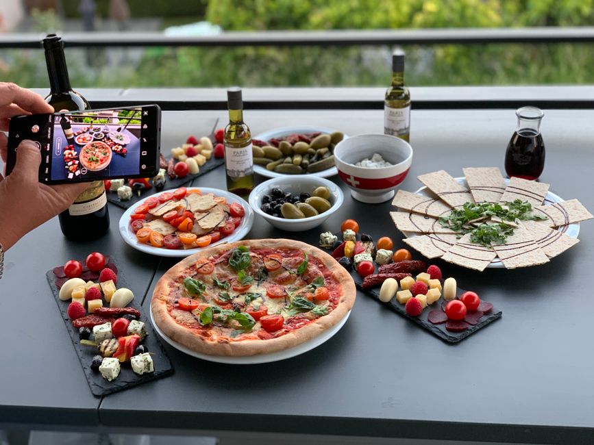 Plated easy homemade pizza dough