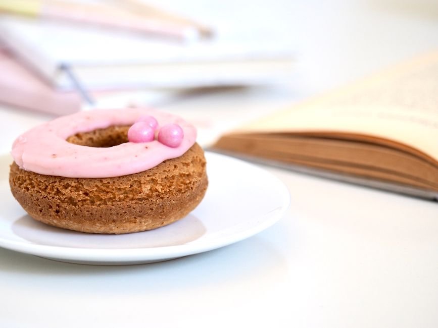 Plated air fryer donut hole