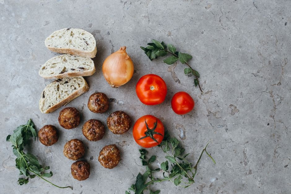 Ingredients for air fryer meatball recipe
