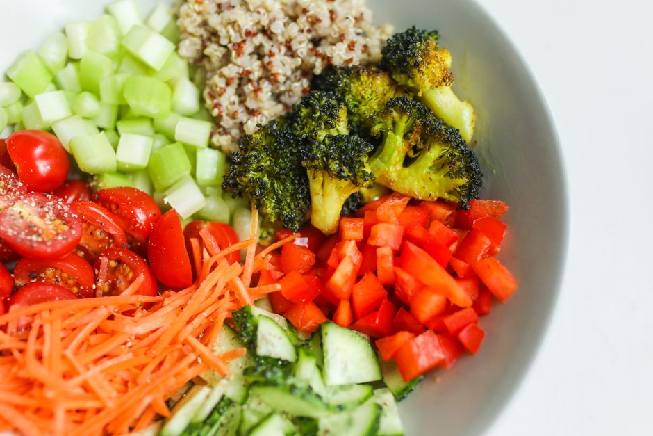 Ingredients for healthy meal prep recipe