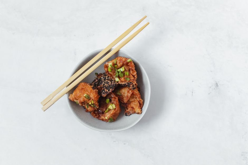 Plated honey garlic cauliflower