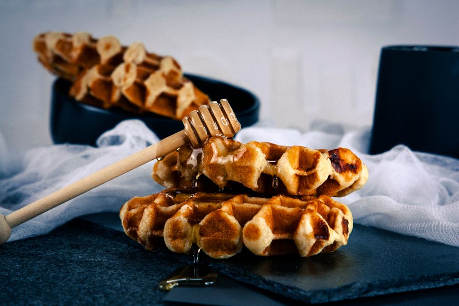 Plated gluten free waffle recipe