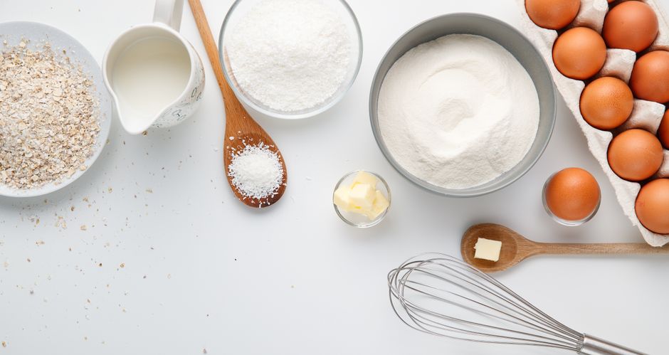 Ingredients for gluten free waffle recipe