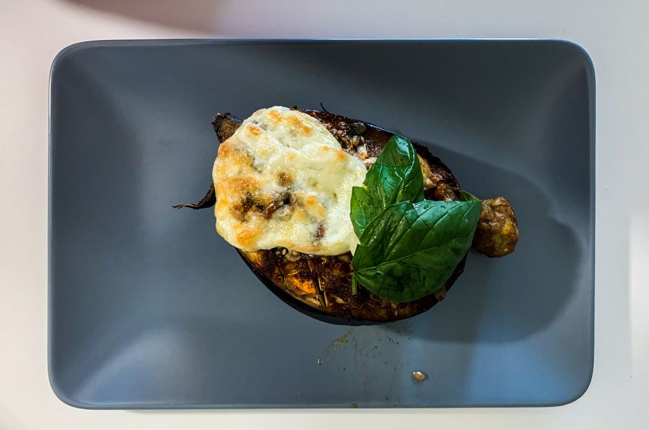 Plated low carb pizza crust recipe
