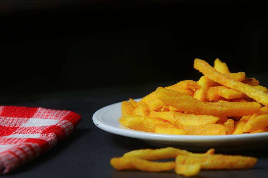 Plated air fryer french fry recipe