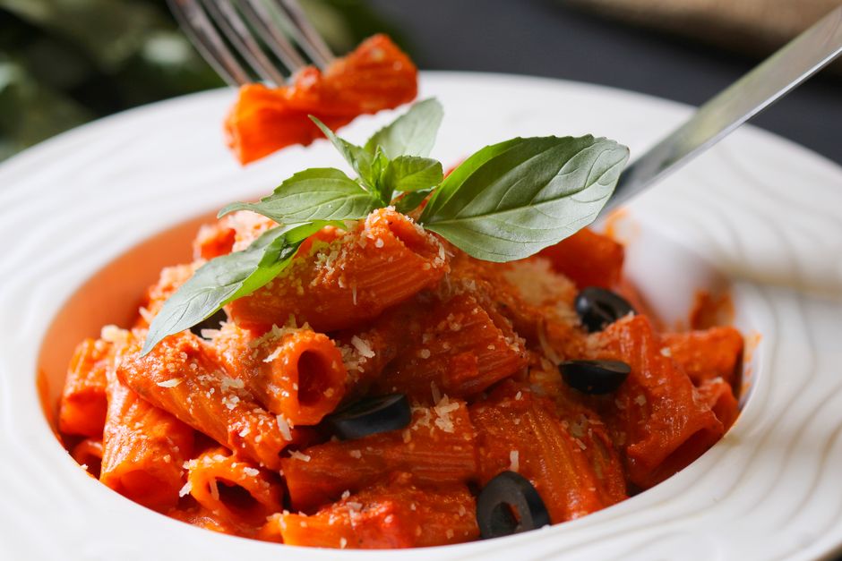 Plated gluten free pasta alternative