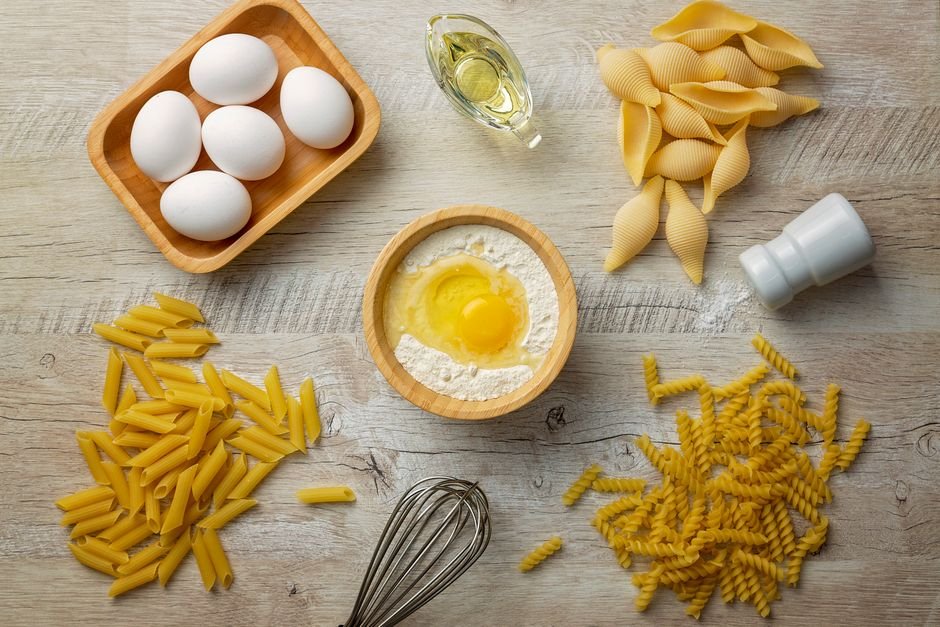 Ingredients for quick egg fried rice