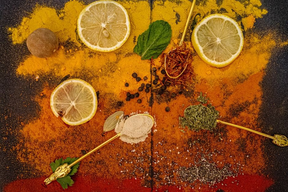 Ingredients for vegan lentil curry