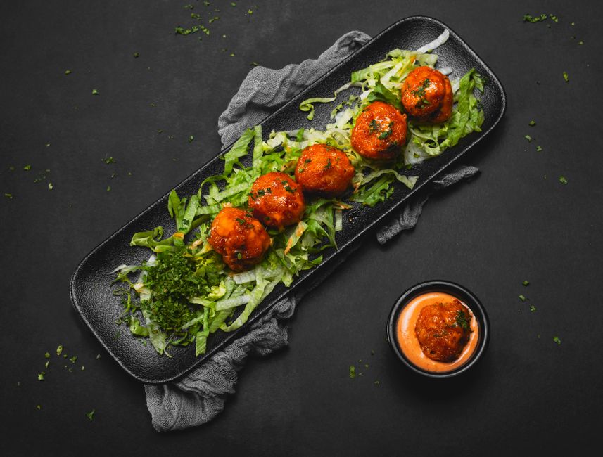 Plated easy meatball sub recipe