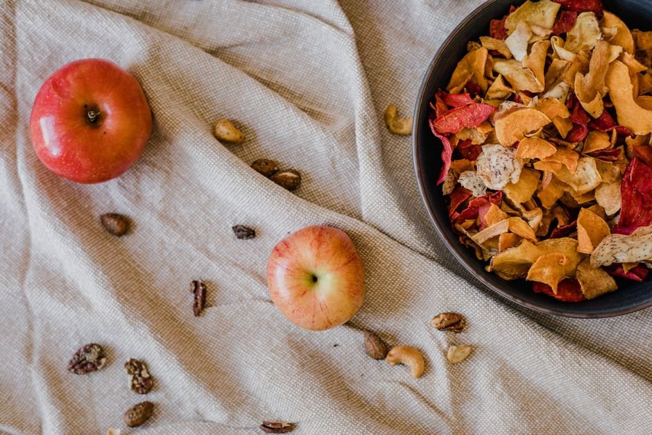 Plated gluten free apple crisp
