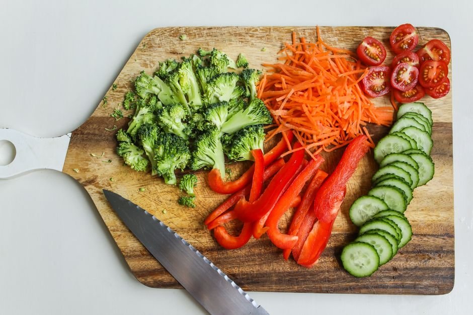 Ingredients for vegetarian stir fry noodle