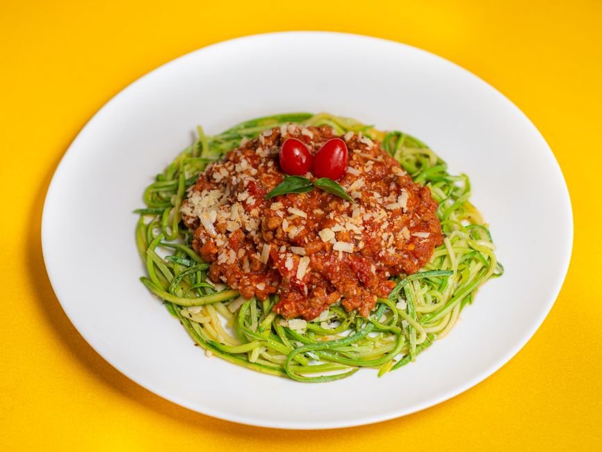 Plated low carb chicken parmesan