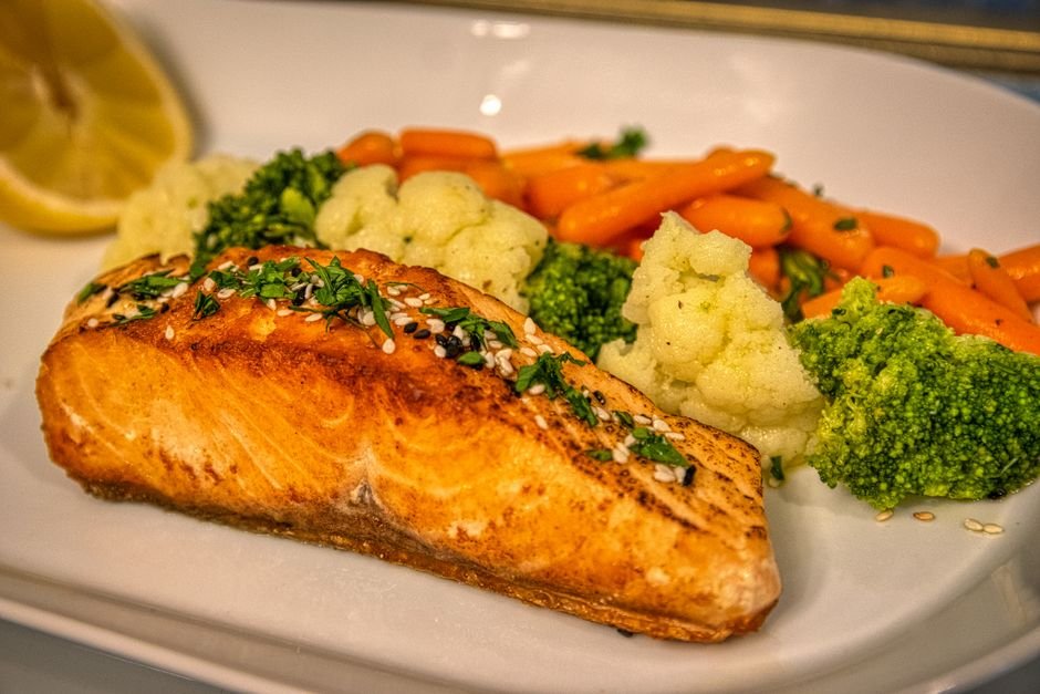 Plated easy baked salmon recipe