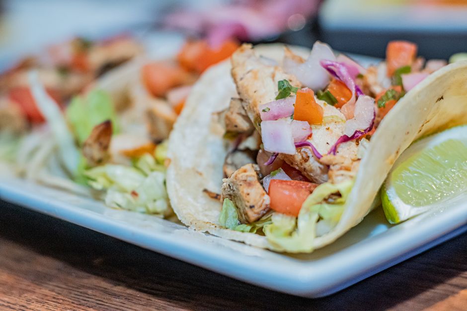 Plated easy ground turkey taco
