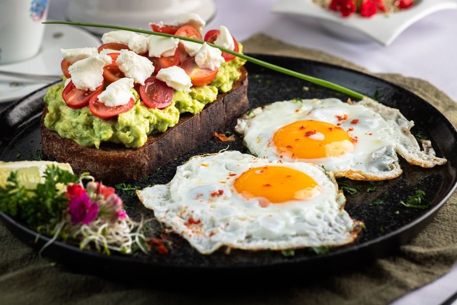 Plated high protein egg bite