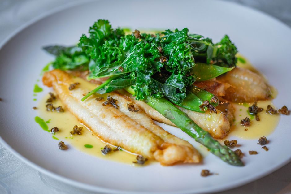 Plated air fryer salmon recipe