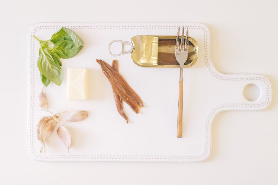 Ingredients for easy shrimp recipe garlic butter