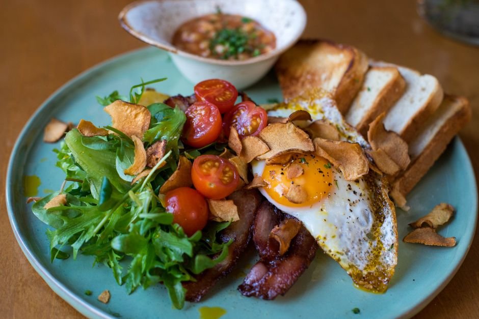 Plated air fryer bacon recipe