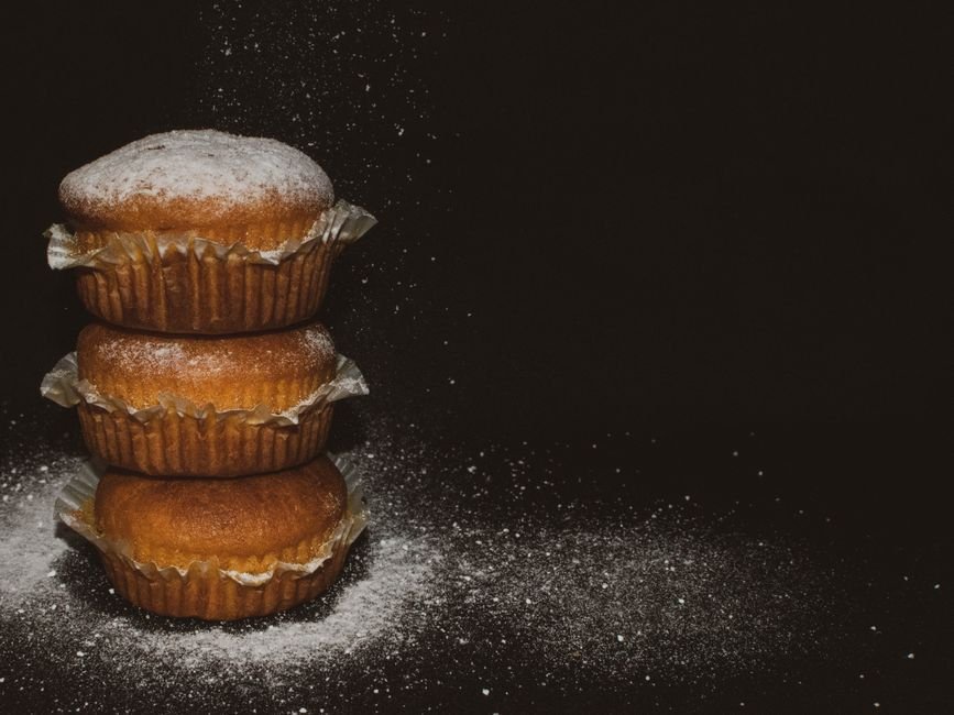 Plated gluten free pumpkin muffin